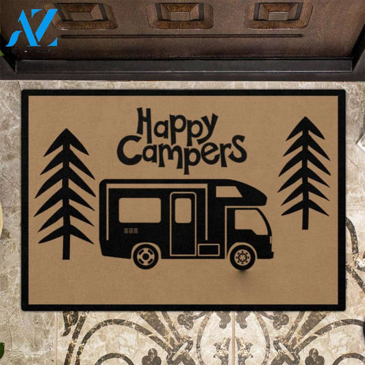 Amaizng Happy Campers Indoor and Outdoor Doormat Welcome Mat House Warming Gift Home Decor Funny Doormat Gift Idea