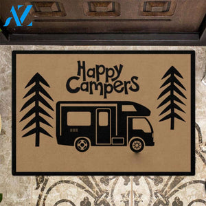 Amaizng Happy Campers Indoor and Outdoor Doormat Welcome Mat House Warming Gift Home Decor Funny Doormat Gift Idea