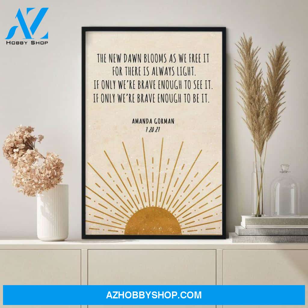 Amanda Gorman Poster, Amanda Gorman Portrait Poster Wall Art