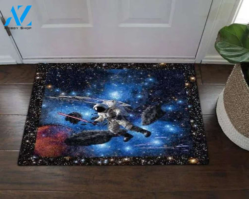 Amazing Astronaut Galaxy Indoor and Outdoor Doormat Warm House Gift Welcome Mat Gift for Friend Family