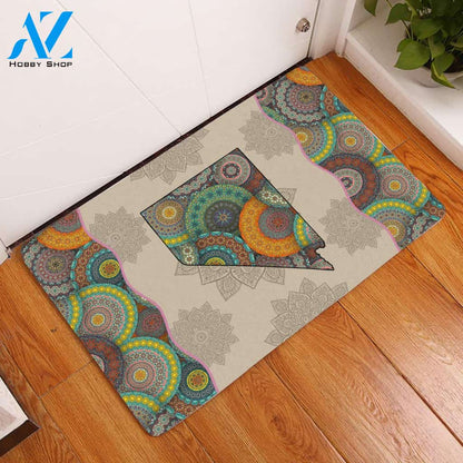 Amazing Awesome Nevada Mandala Doormat Welcome Mat House Warming Gift Home Decor Funny Doormat Gift Idea