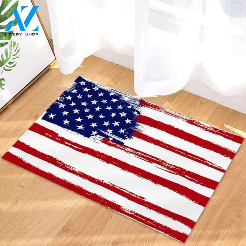 Amazing Best USA Flag Welcome Mat Independence Day Gift Doormat Welcome Mat House Warming Gift Home Decor Funny Doormat Gift Idea