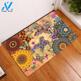 Amazing Butterfly Mandala Doormat Indoor And Outdoor Mat Entrance Rug Sweet Home Decor Housewarming Gift Gift For Friend Family Butterflies Lovers