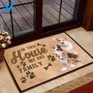 Amazing Cardigan Welsh Corgi Family - Dog Doormat | Welcome Mat | House Warming Gift