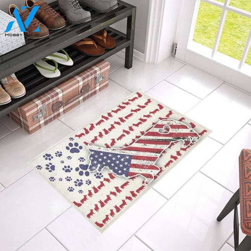 Amazing Corgi With American Flag Doormat Welcome Mat House Warming Gift Home Decor Gift For Dog Lovers Funny Doormat Gift Idea