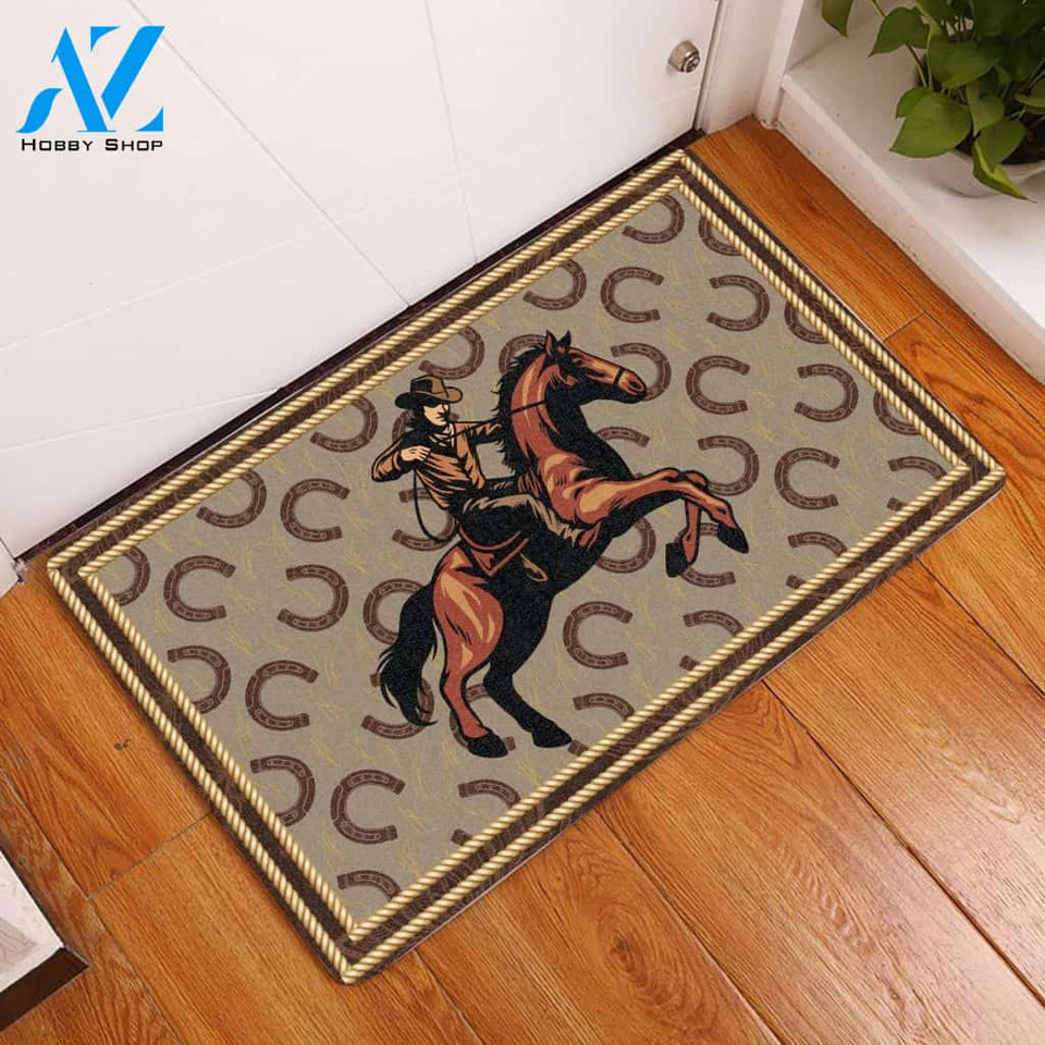 Amazing Cowboy Doormat Welcome Mat House Warming Gift Home Decor Funny Doormat Best Gift Idea