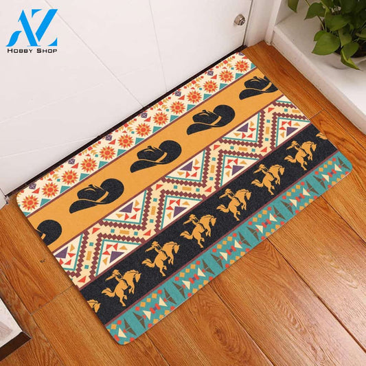 Amazing Cowboy Pattern HT12802 - Door Mat | Welcome Mat | House Warming Gift