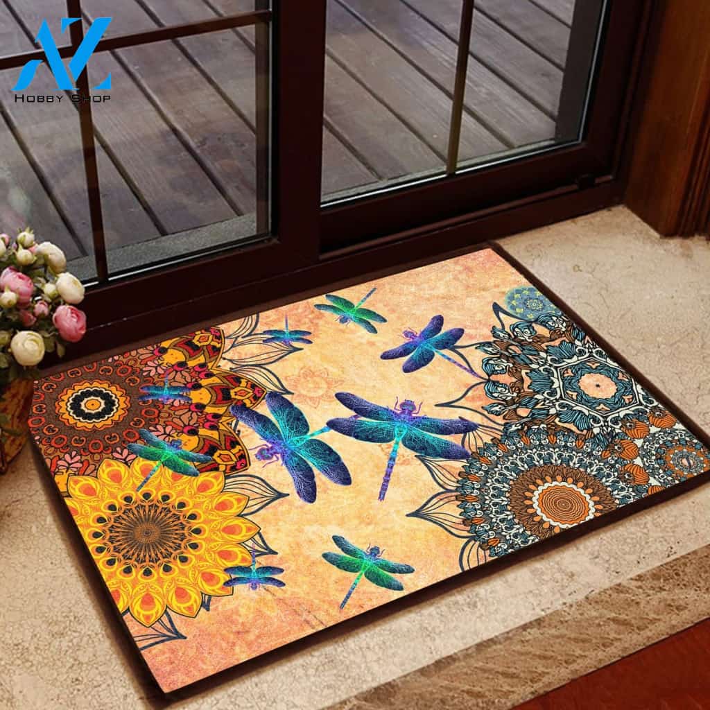 Amazing Dragonfly Doormat Welcome Mat Housewarming Gift Home Decor Funny Doormat Best Gift Idea For Family