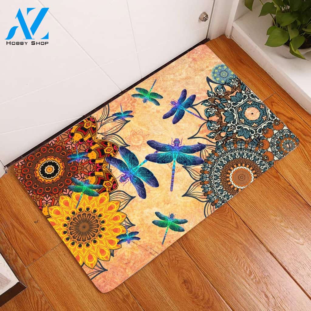 Amazing Dragonfly Doormat Welcome Mat Housewarming Gift Home Decor Funny Doormat Best Gift Idea For Family