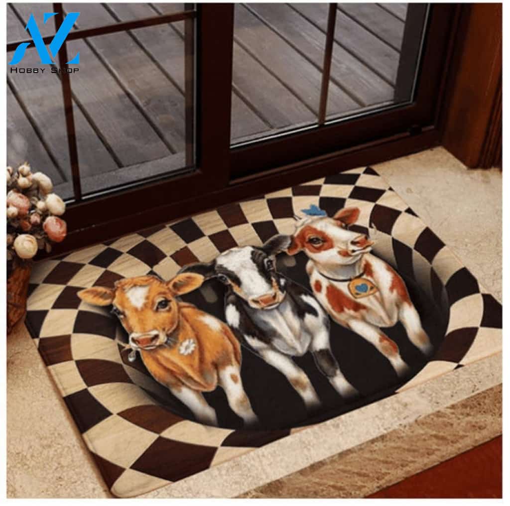 Amazing Farm Animals Illusion Cow Doormat Indoor And Outdoor Doormat Welcome Mat House Warming Gift Home Decor Funny Doormat Gift Idea