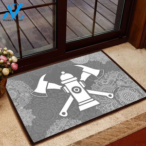 Amazing Firefighter Doormat Welcome Mat House Warming Gift Home Decor Funny Doormat Gift Idea