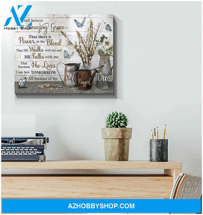 Amazing Grace Butterfly Worship Songs Canvas Wall Art