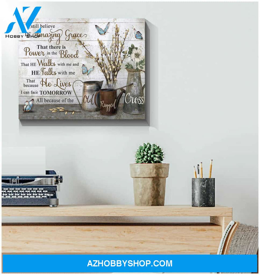 Amazing Grace Butterfly Worship Songs Canvas Wall Art