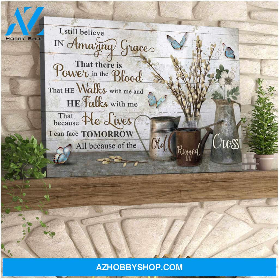 Amazing Grace Butterfly Worship Songs Canvas Wall Art