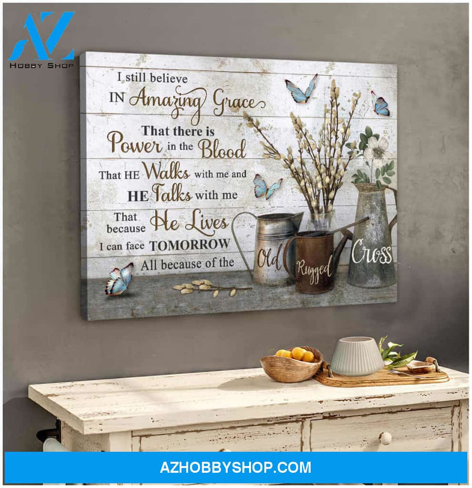 Amazing Grace Butterfly Worship Songs Canvas Wall Art