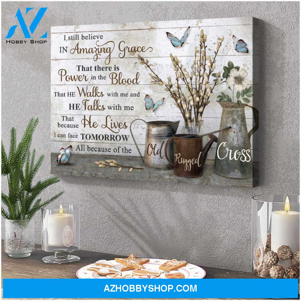 Amazing Grace Butterfly Worship Songs Canvas Wall Art