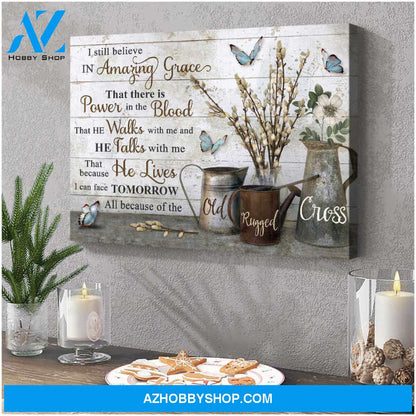 Amazing Grace Butterfly Worship Songs Canvas Wall Art