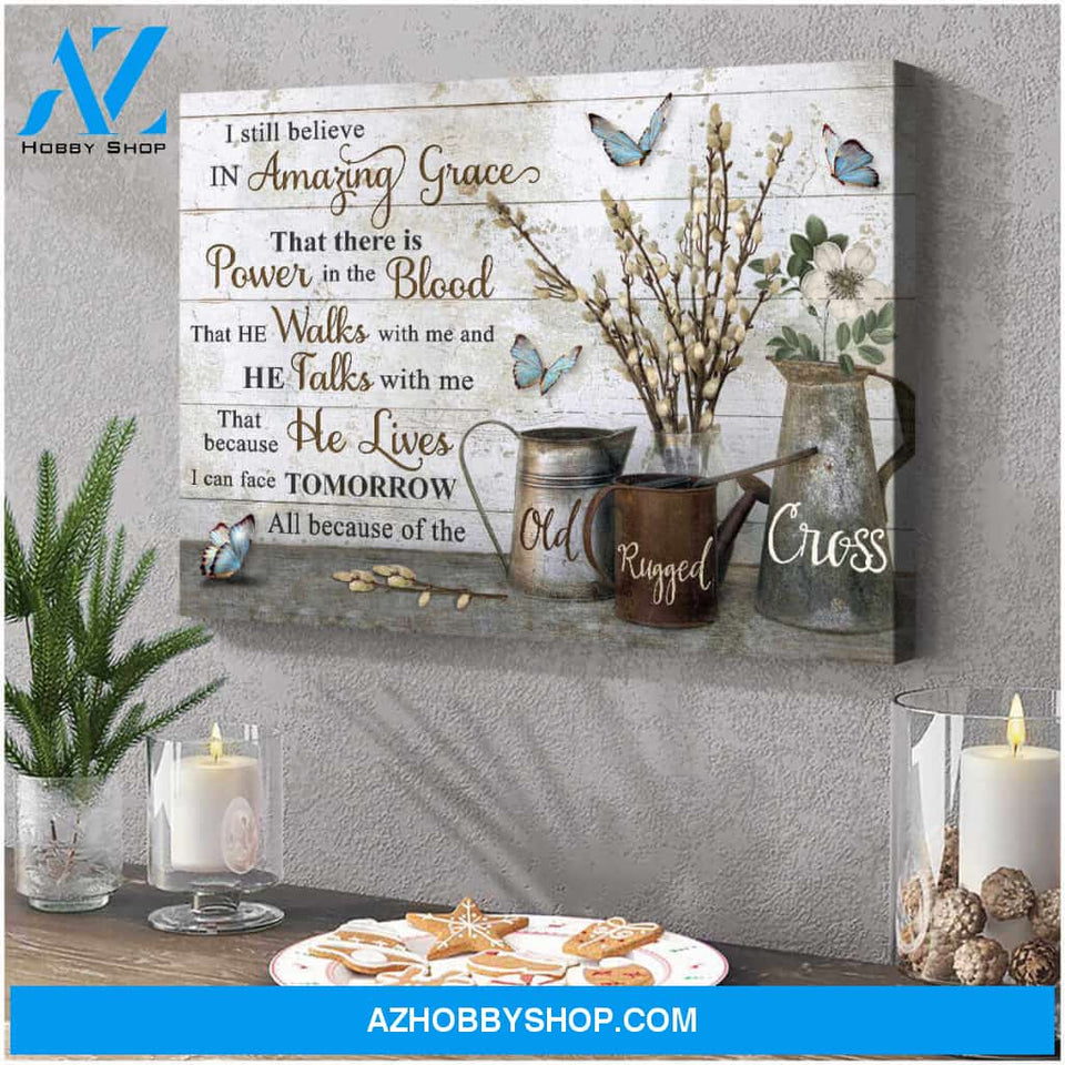 Amazing Grace Butterfly Worship Songs Canvas Wall Art