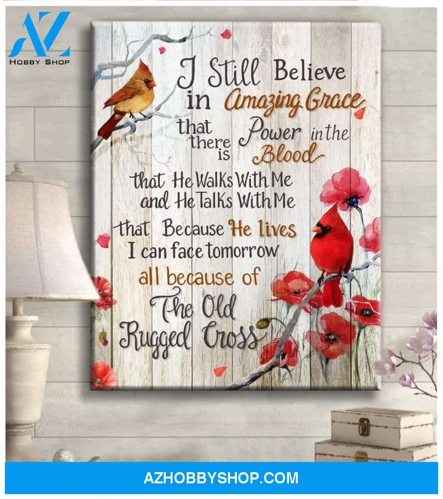 Amazing Grace Cardinal Wall Art Canvas