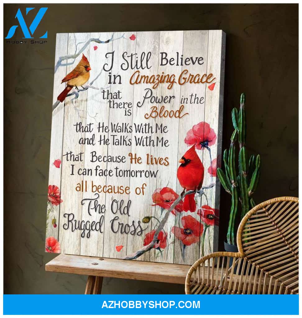 Amazing Grace Cardinal Wall Art Canvas