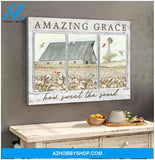 Amazing Grace Hummingbird Farm Farmhouse Canvas Wall Art