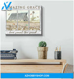 Amazing Grace Hummingbird Farm Farmhouse Canvas Wall Art