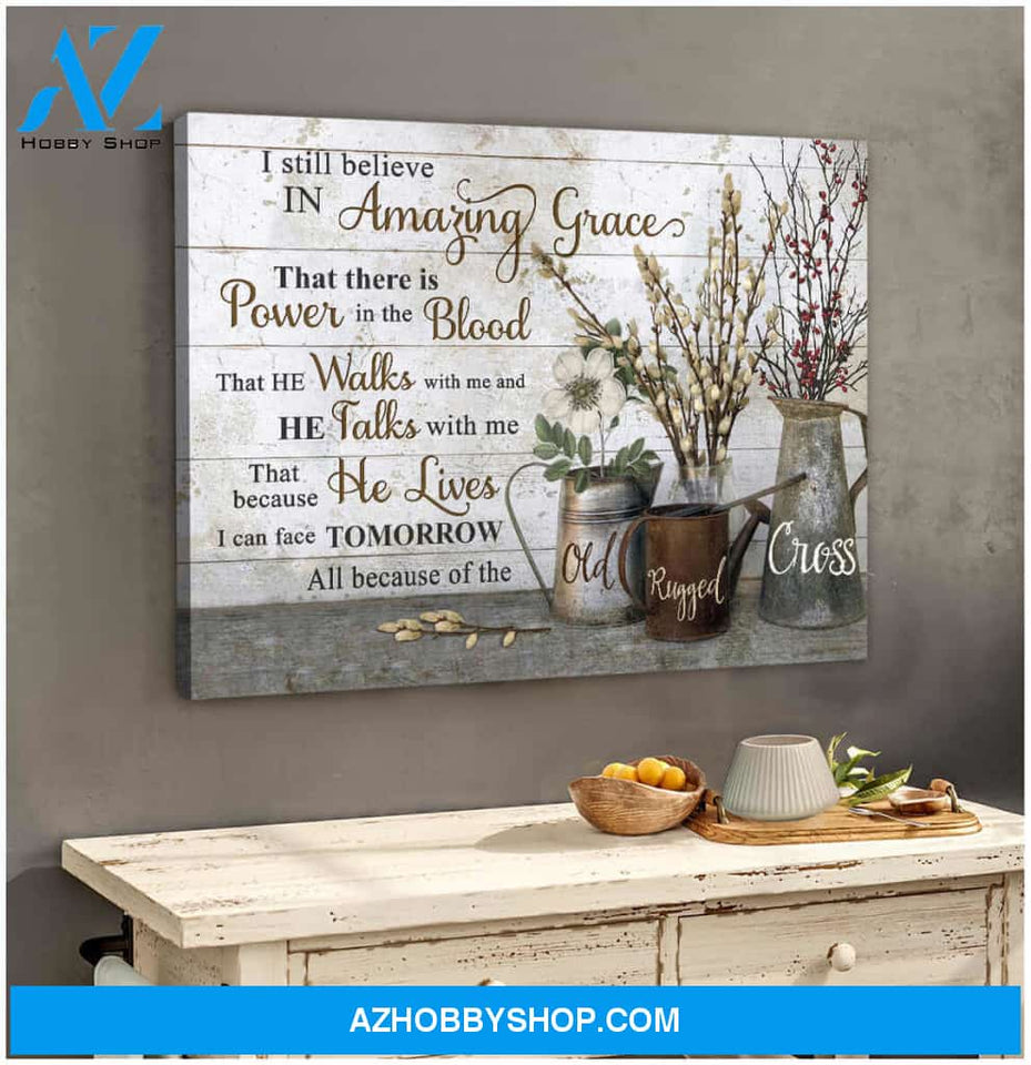 Amazing Grace Worship Songs Canvas Wall Art