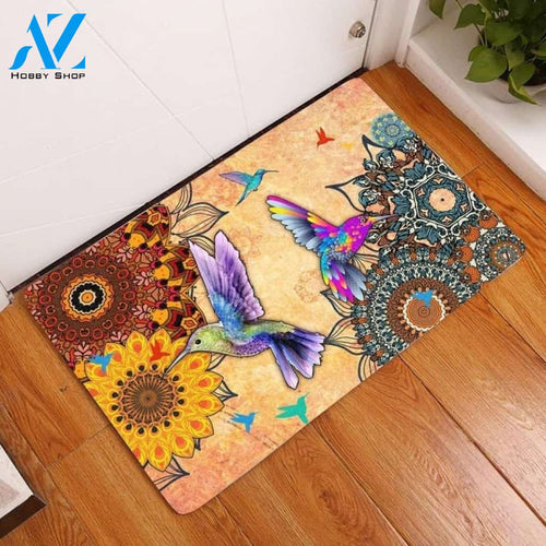 Amazing Hummingbird Mandala Indoor And Outdoor Doormat Gift For Hummingbird Lovers Birthday Gift Decor Warm House Gift Welcome Mat