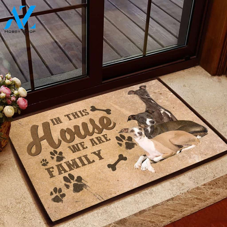 Amazing Italian Greyhound Family - Dog Doormat Welcome Mat House Warming Gift Home Decor Gift for Dog Lovers Funny Doormat Gift Idea