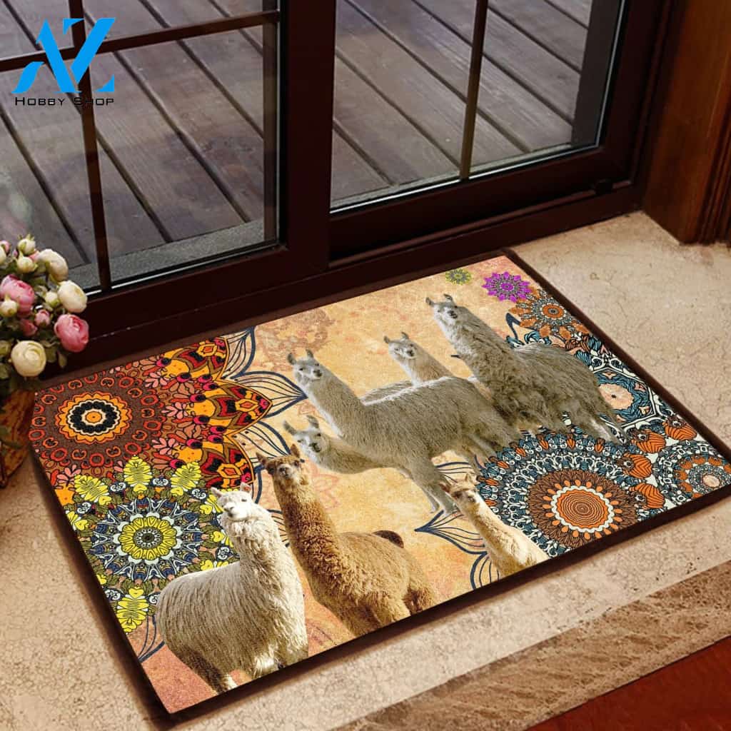 Amazing Llama Doormat Welcome Mat House Warming Gift Home Decor Funny Doormat Gift Idea