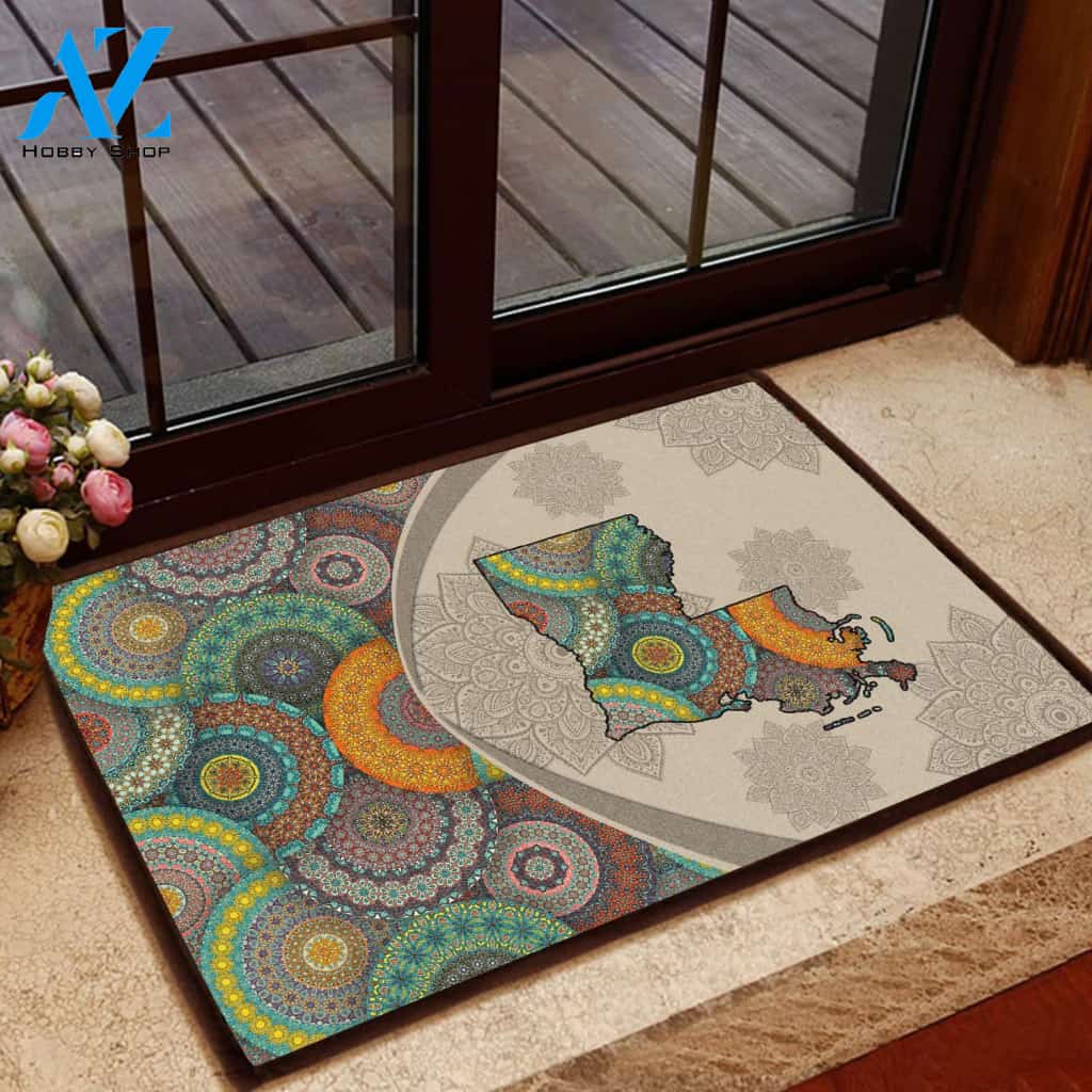 Amazing Louisiana Mandala Doormat Welcome Mat House Warming Gift Home Decor Funny Doormat Gift Idea