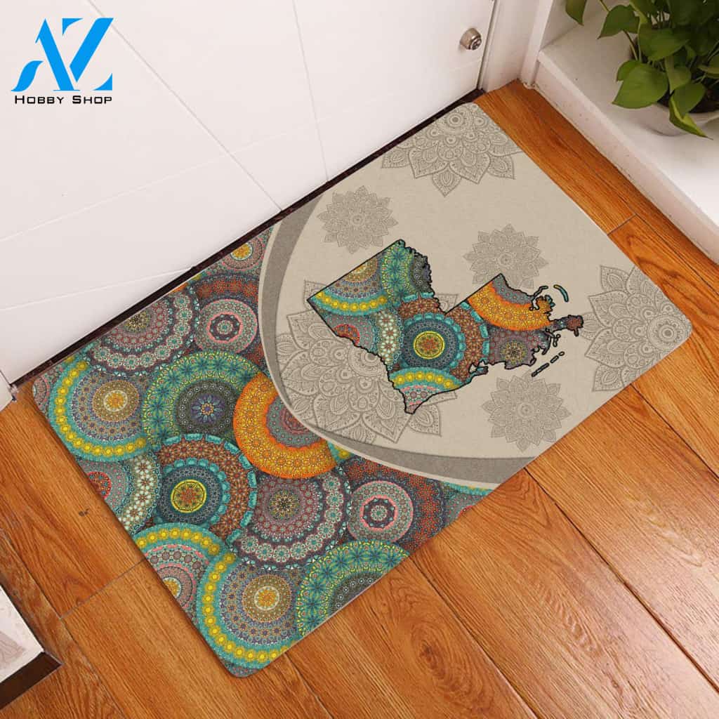Amazing Louisiana Mandala Doormat Welcome Mat House Warming Gift Home Decor Funny Doormat Gift Idea