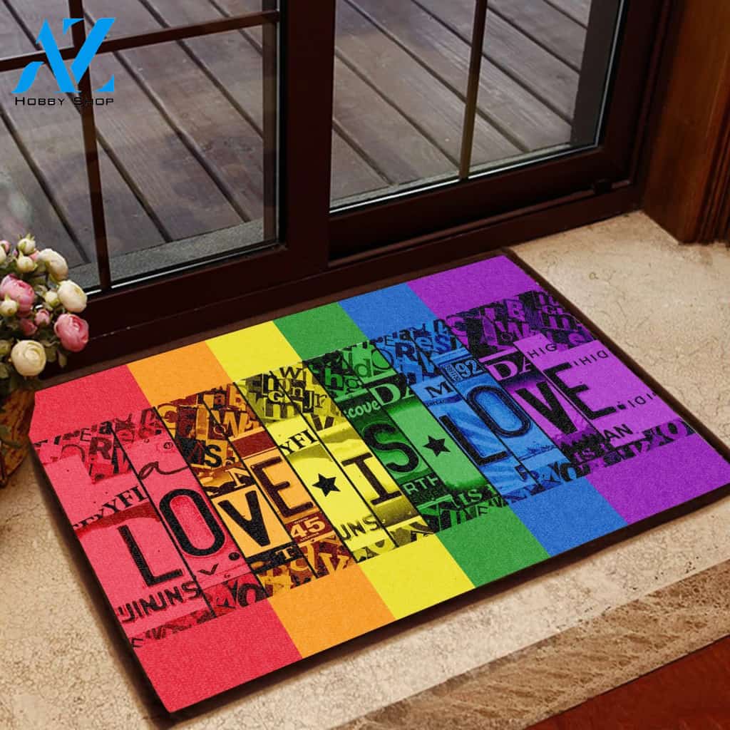 Amazing Love Is Love Doormat Welcome Mat House Warming Gift Home Decor Funny Doormat Gift Idea