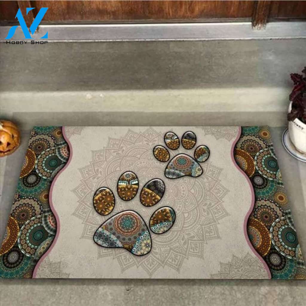 Amazing Lovely Paw Dog Doormat Welcome Mat House Warming Gift Home Decor Gift For Dog Lovers Funny Doormat Gift Idea