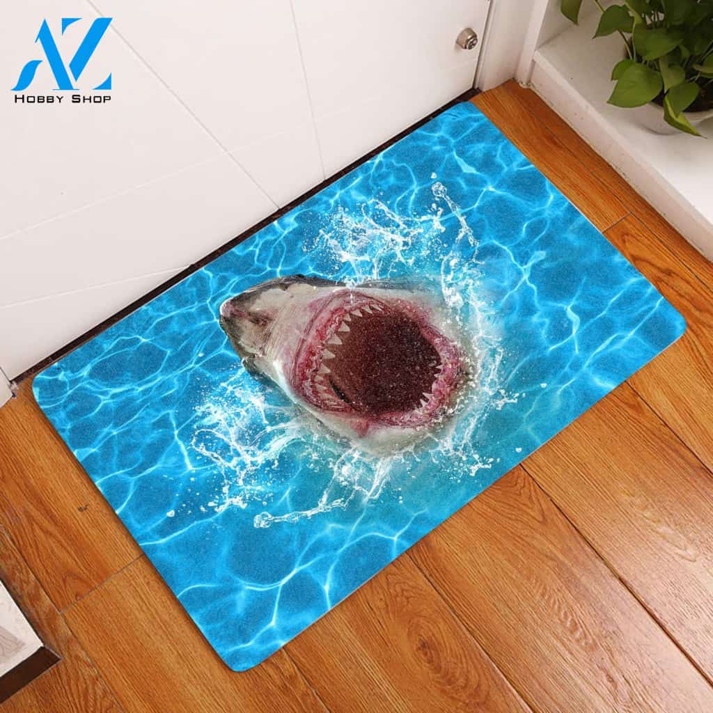 Amazing Ocean Shark Doormat Welcome Mat House Warming Gift Home Decor Funny Doormat Gift Idea