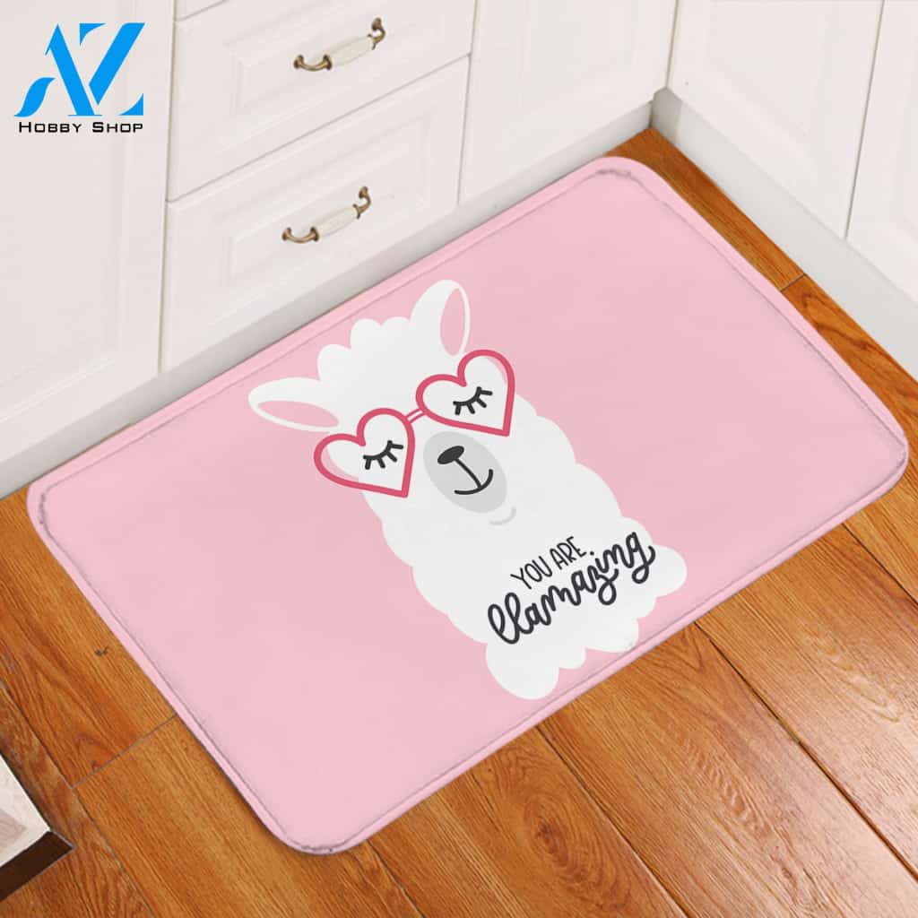 Amazing Sheep Pink Door Mat