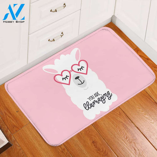 Amazing Sheep Pink Door Mat