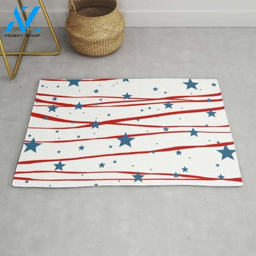 Amazing Stars and Stripes Door Mat Indoor and Outdoor Doormat Warm House Gift Welcome Mat Gift for Friend Family