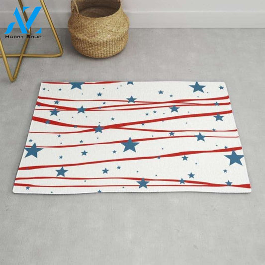 Amazing Stars and Stripes Door Mat Indoor and Outdoor Doormat Warm House Gift Welcome Mat Gift for Friend Family