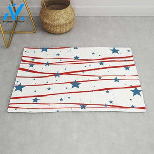 Amazing Stars and Stripes Door Mat Indoor and Outdoor Doormat Warm House Gift Welcome Mat Gift for Friend Family