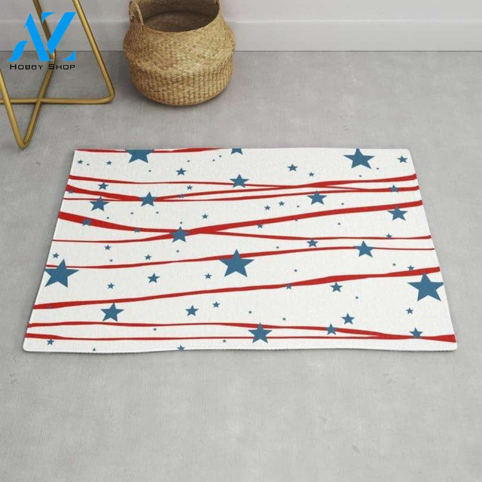 Amazing Stars and Stripes Door Mat Indoor and Outdoor Doormat Warm House Gift Welcome Mat Gift for Friend Family