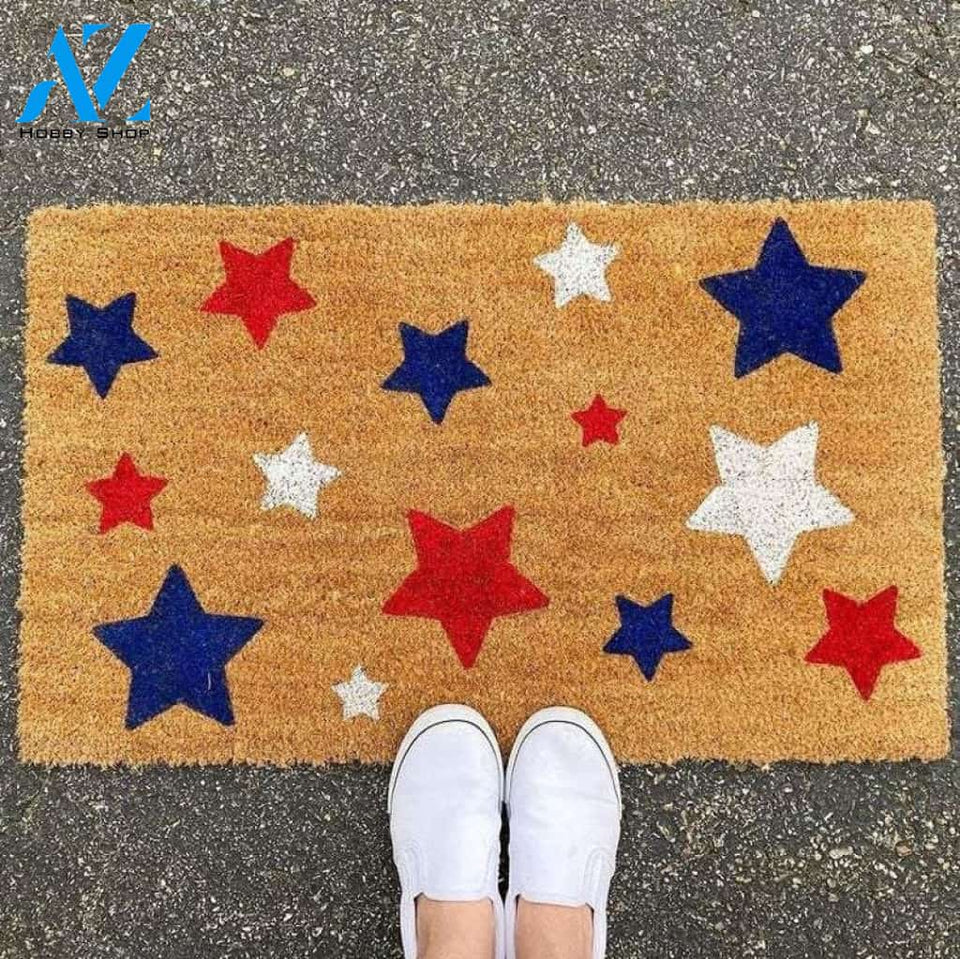 Amazing Stars, Patriotic Doormat Welcome Mat House Warming Gift Home Decor Funny Doormat Gift Idea