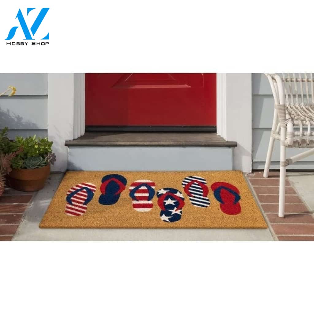 Amazing Trinx Natura Freedom Flops Outdoor Mat Natural Doormat Welcome Mat House Warming Gift Home Decor Funny Doormat Gift Idea