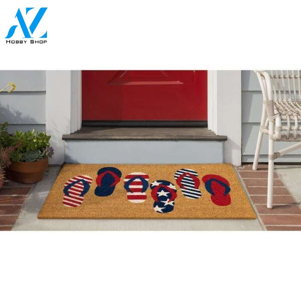 Amazing Trinx Natura Freedom Flops Outdoor Mat Natural Doormat Welcome Mat House Warming Gift Home Decor Funny Doormat Gift Idea
