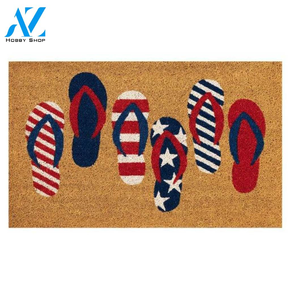 Amazing Trinx Natura Freedom Flops Outdoor Mat Natural Doormat Welcome Mat House Warming Gift Home Decor Funny Doormat Gift Idea