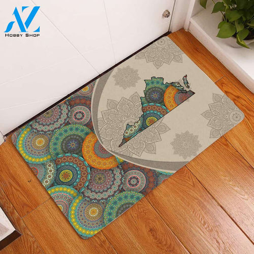 Amazing Virginia Mandala Doormat Welcome Mat House Warming Gift Home Decor Funny Doormat Gift Idea
