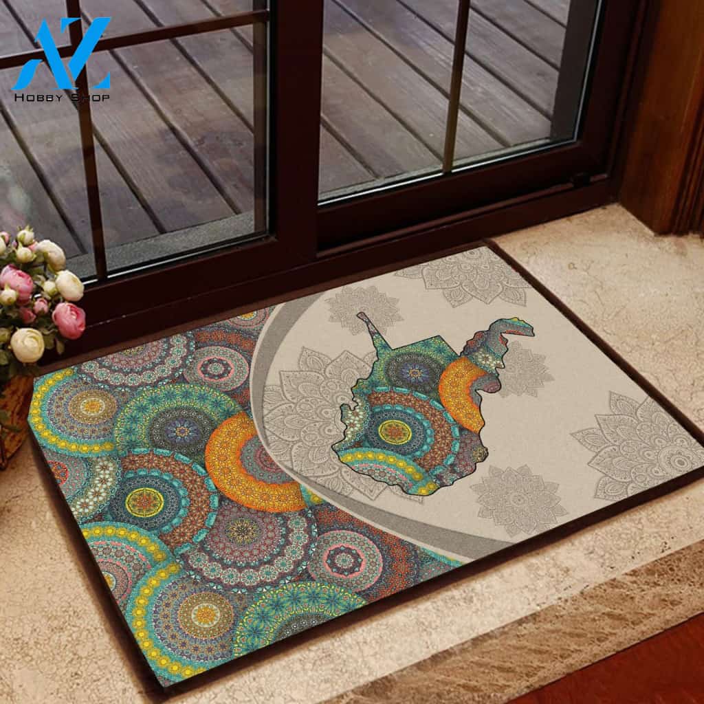 Amazing West Virginia Mandala Doormat Welcome Mat House Warming Gift Home Decor Funny Doormat Gift Idea