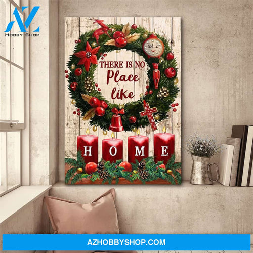 Amazing wreath - There is no place like home Jesus Portrait Canvas Prints, Wall Art