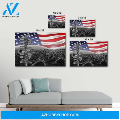 America sunflower forest - Personalized canvas
