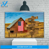 American Barn Color Multi-Names Premium Canvas